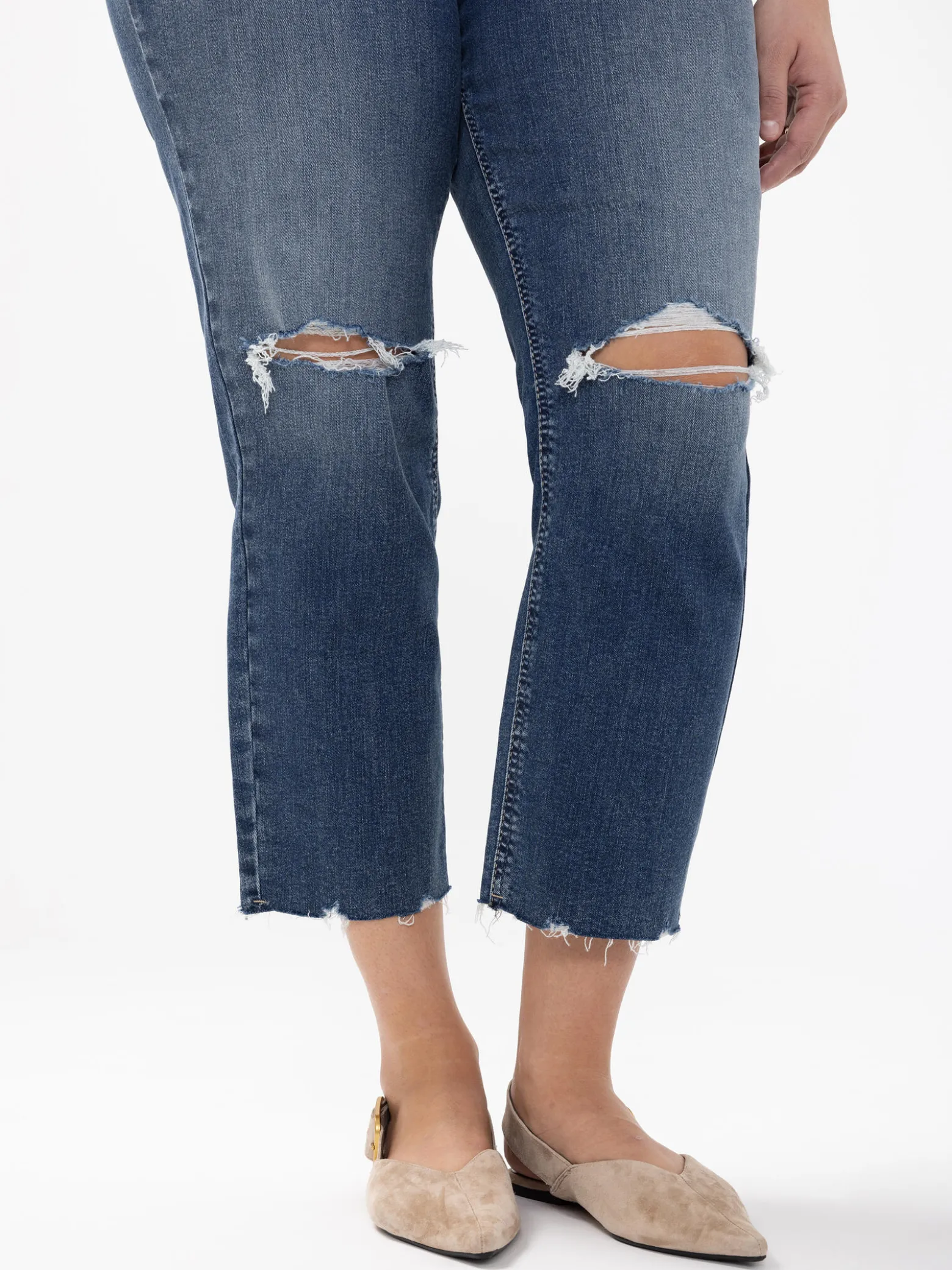 Avery High Rise Cropped Straight Leg Jeans Plus Size