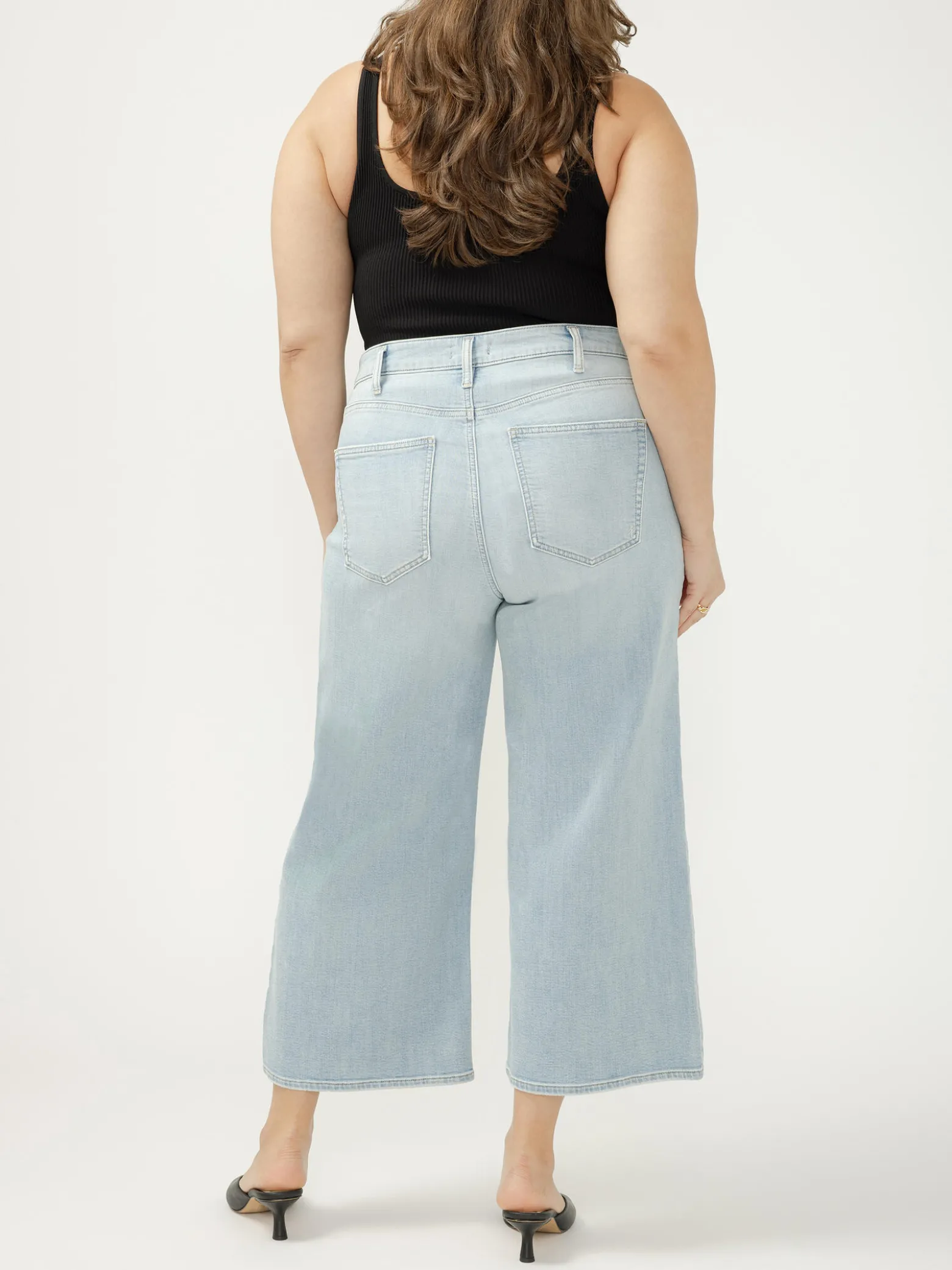 Avery High Rise Cropped Wide Leg Jeans Plus Size