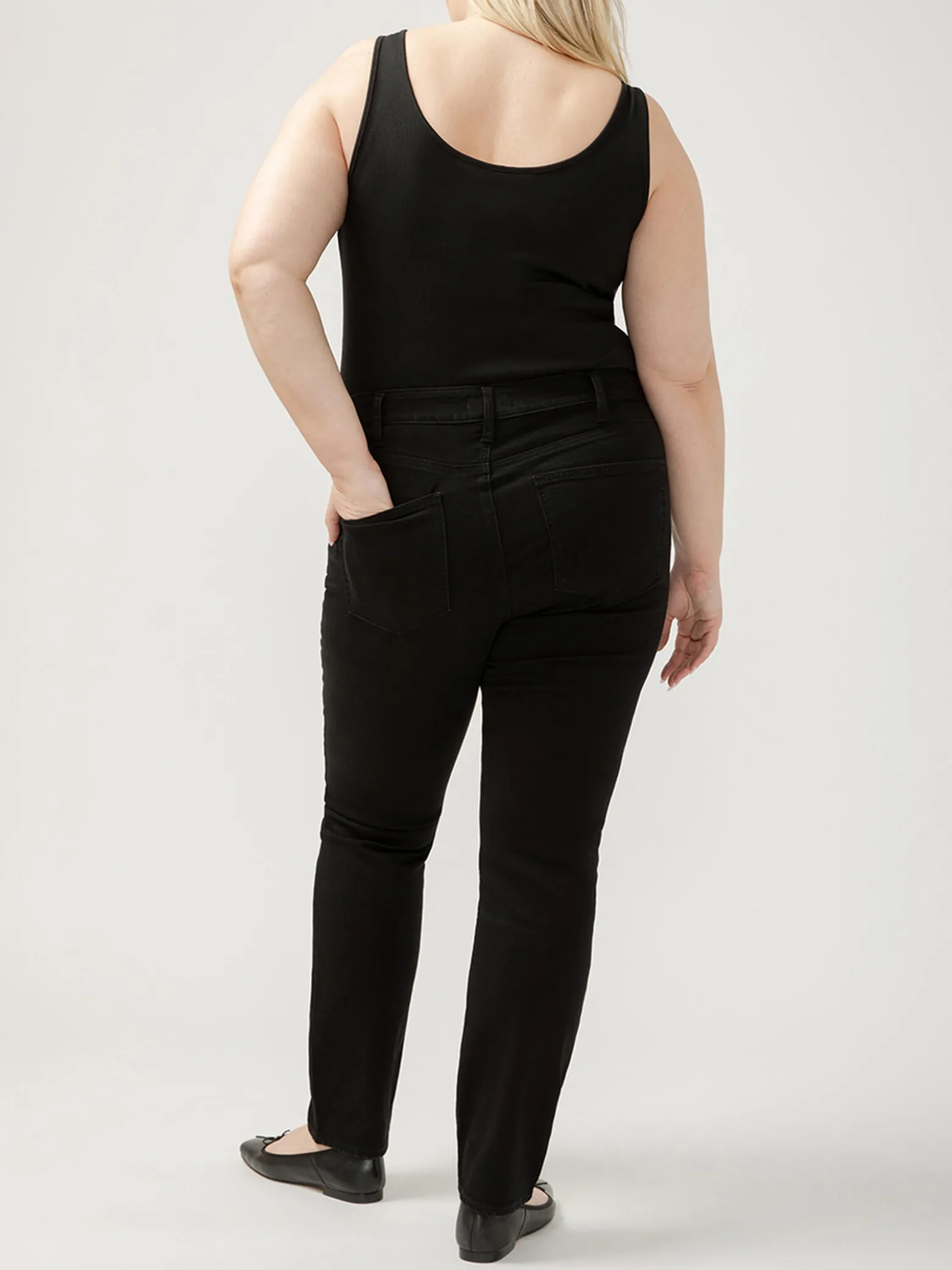 Avery High Rise Straight Leg Luxe Stretch Jeans Plus Size