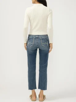 Avery High Rise Straight Leg Cropped Jeans