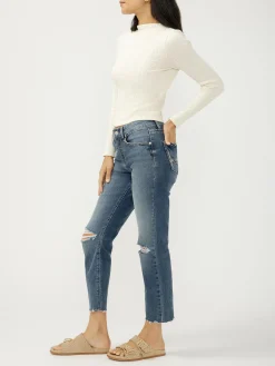Avery High Rise Straight Leg Cropped Jeans