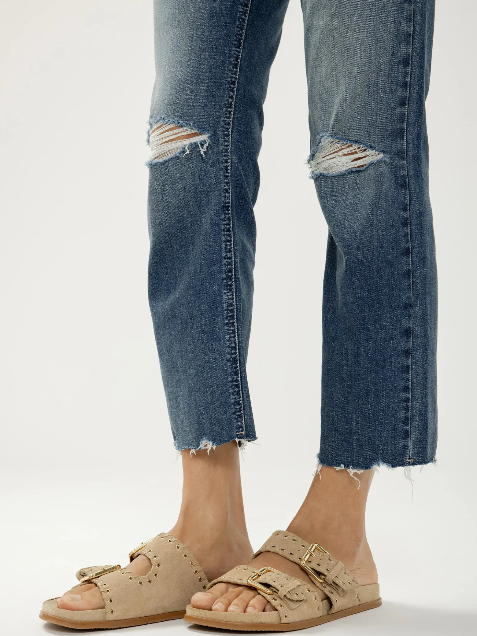 Avery High Rise Straight Leg Cropped Jeans