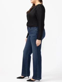 Avery High Rise Trouser Leg Luxe Stretch Jeans Plus Size