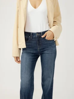 Avery High Rise Trouser Leg Luxe Stretch Jeans