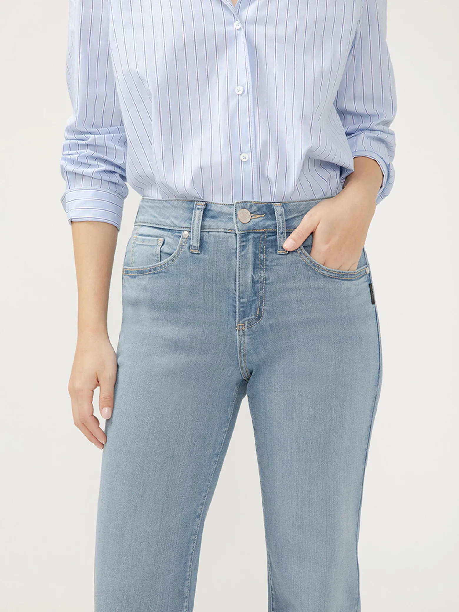 Avery High Rise Trouser Leg Jeans
