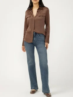 Avery High Rise Trouser Leg Luxe Stretch Jeans