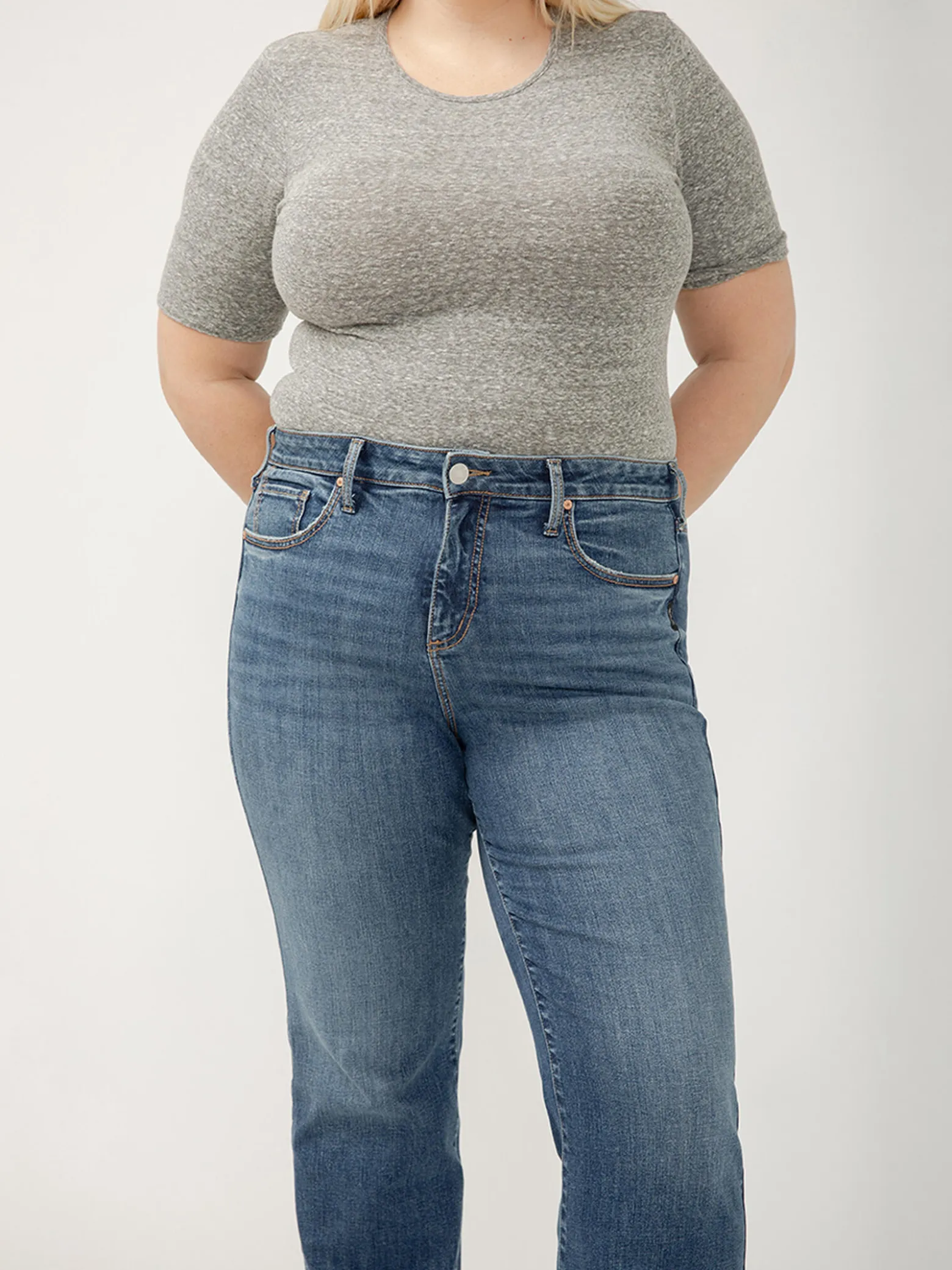 Avery High Rise Trouser Leg Jeans Plus Size