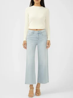 Avery High Rise Wide Leg Cropped Jeans