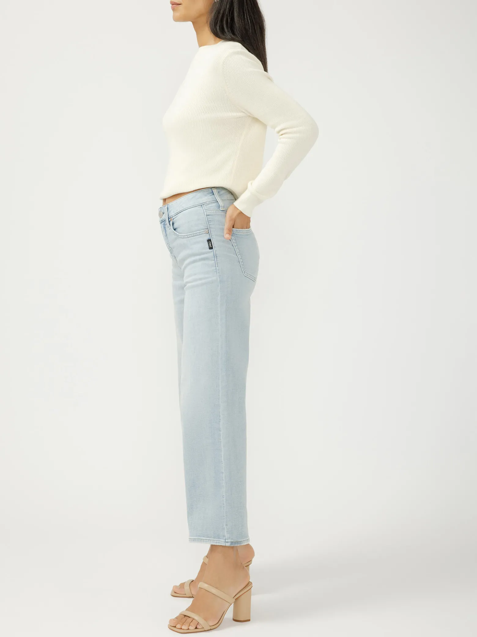 Avery High Rise Wide Leg Cropped Jeans