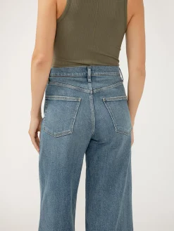 Be Easy High Rise Wide Leg Cropped Jeans