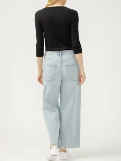 Be Easy High Rise Wide Leg Cropped Jeans