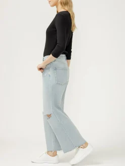 Be Easy High Rise Wide Leg Cropped Jeans