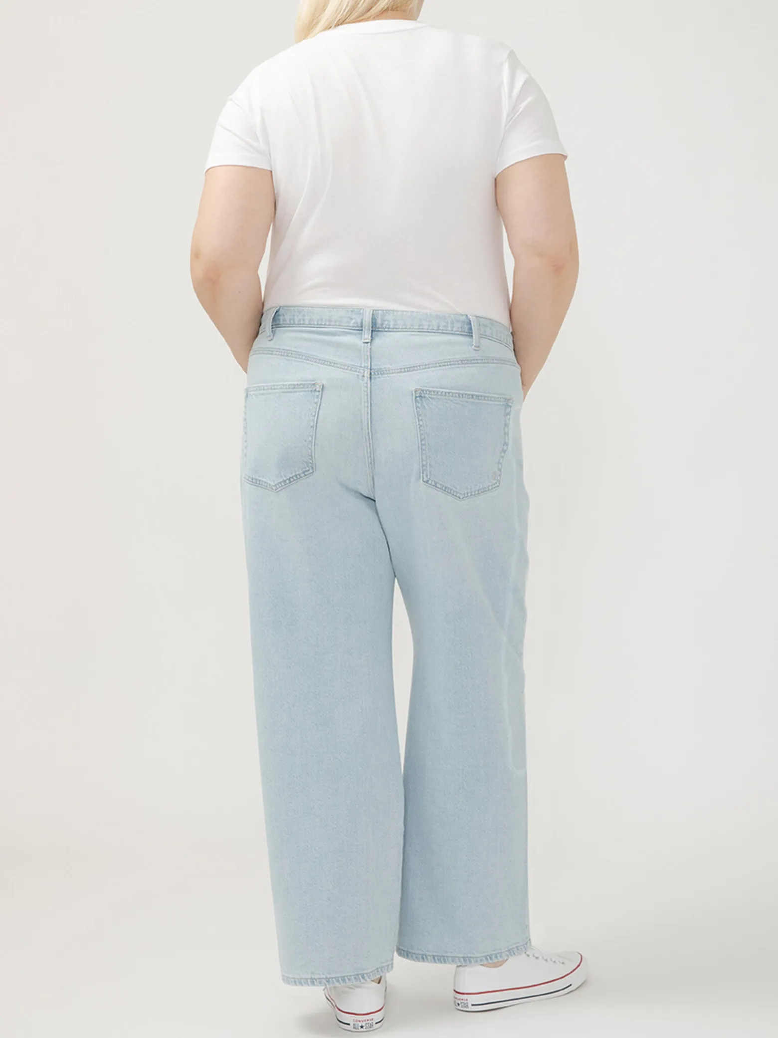 Be Easy Straight Leg Drawstring Jeans Plus Size
