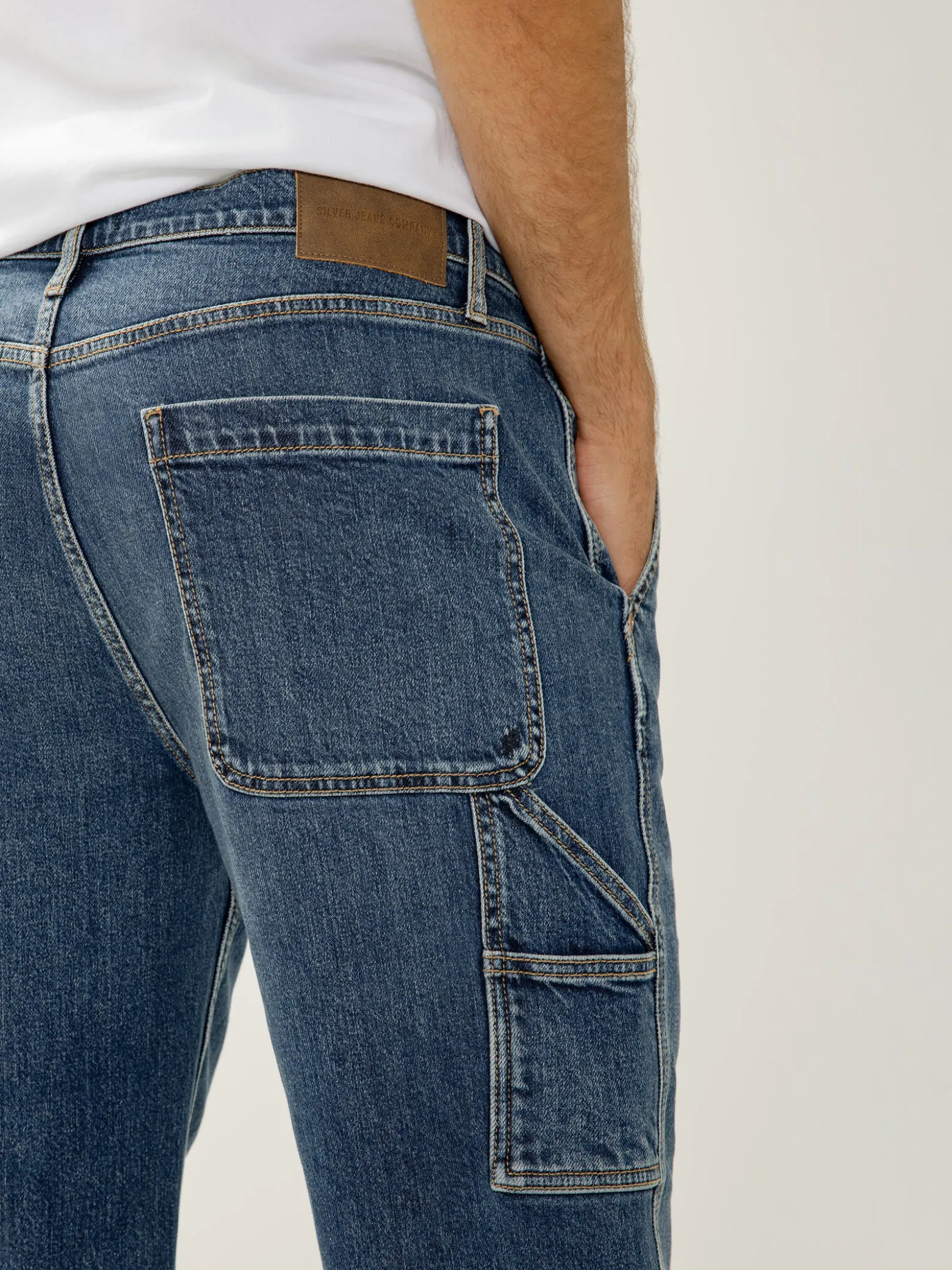 Big Guy Baggy Straight Leg Utility Jeans