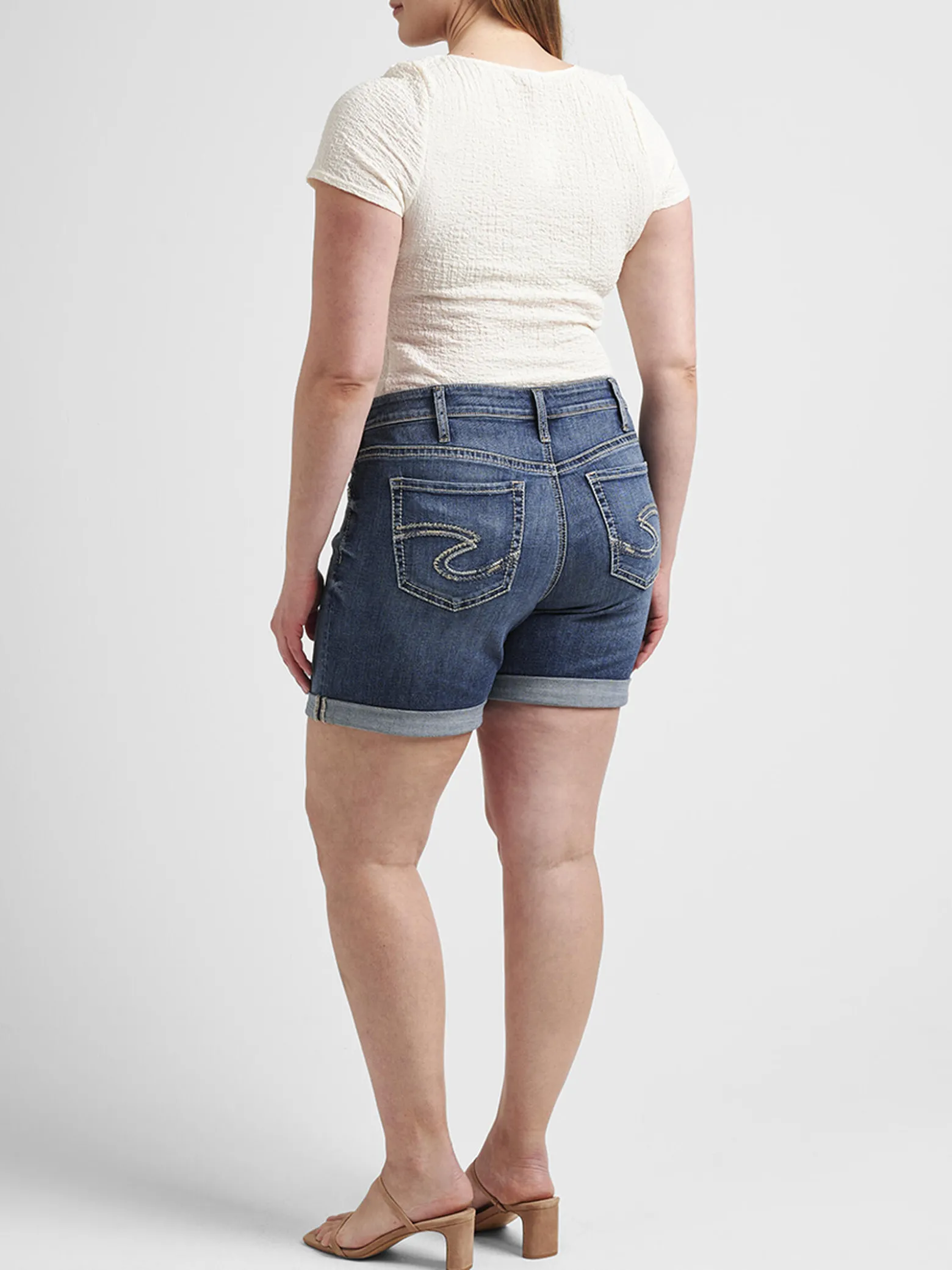 Boyfriend Mid Rise Shorts Plus Size