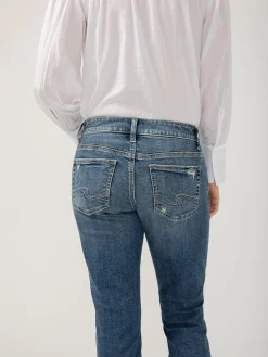 Boyfriend Mid Rise Slim Leg Jeans