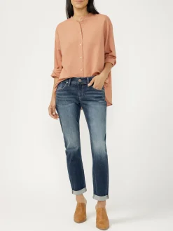 Boyfriend Mid Rise Slim Leg Jeans