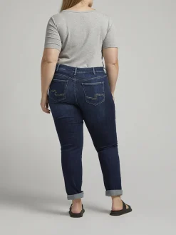 Boyfriend Mid Rise Slim Leg Jeans