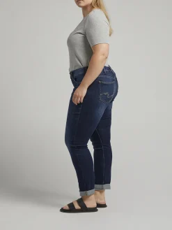 Boyfriend Mid Rise Slim Leg Jeans