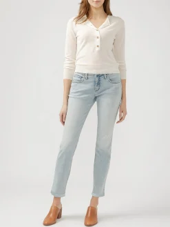 Boyfriend Mid Rise Slim Leg Jeans