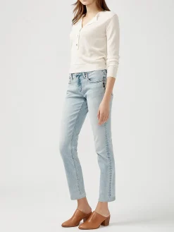 Boyfriend Mid Rise Slim Leg Jeans