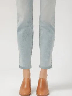 Boyfriend Mid Rise Slim Leg Jeans