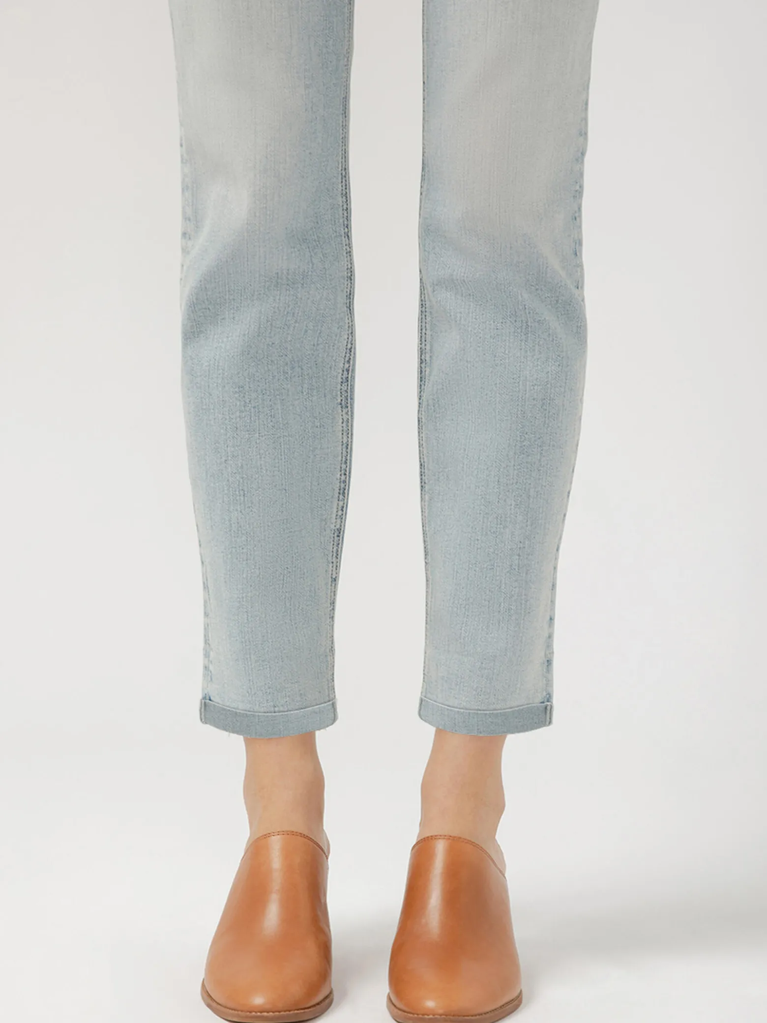 Boyfriend Mid Rise Slim Leg Jeans