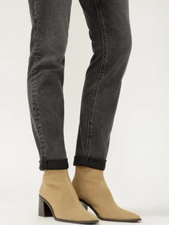 Boyfriend Mid Rise Slim Leg Luxe Stretch Jeans