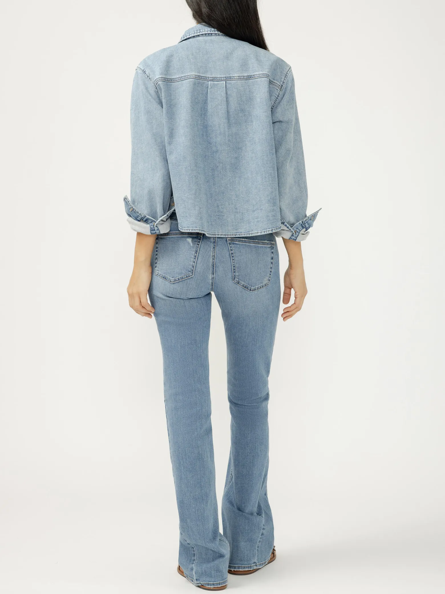 Button Front Knit Flex Shirt