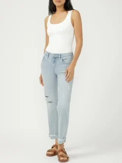 Chelsea Mid Rise Straight Leg Luxe Stretch Jeans