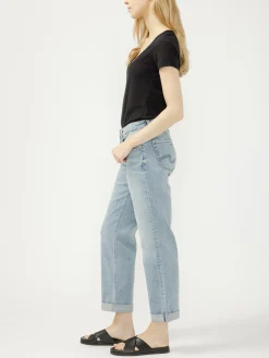 Chelsea Mid Rise Straight Leg Jeans