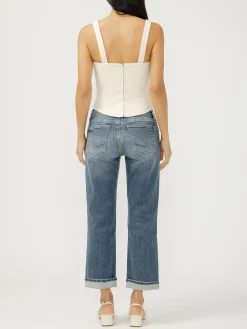 Chelsea Mid Rise Straight Leg Jeans