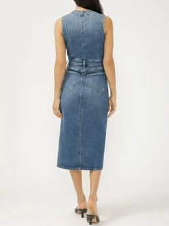 Denim Vest Midi Dress