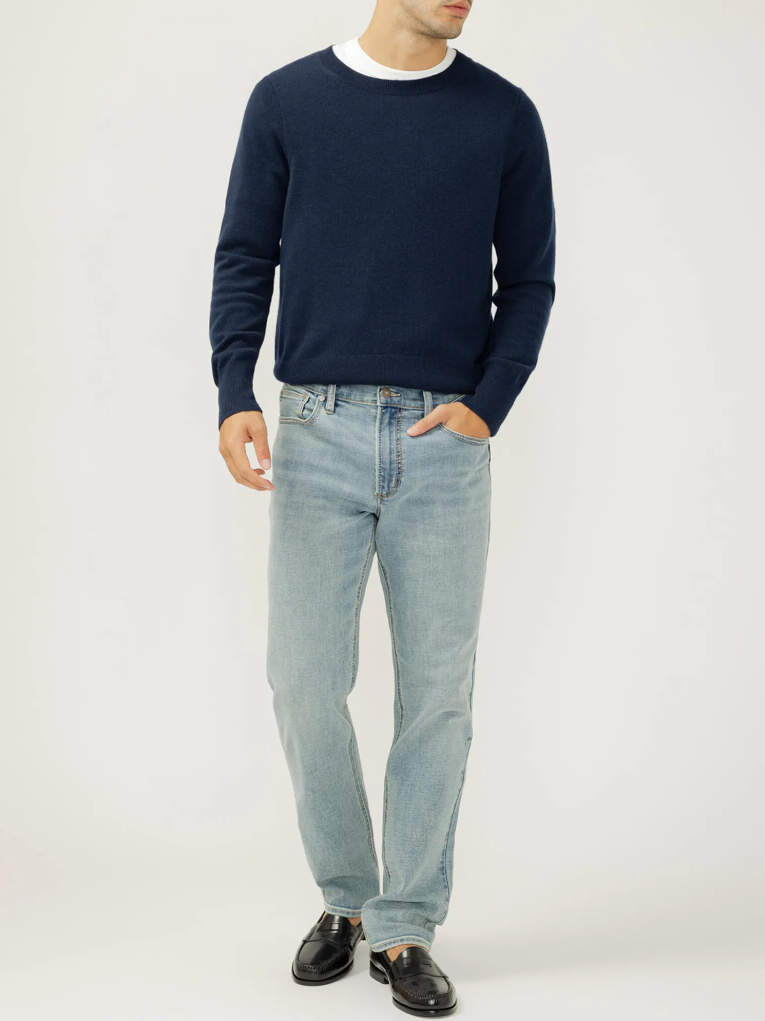 Eddie Relaxed Fit Slim Straight Leg Luxe Heritage Jeans