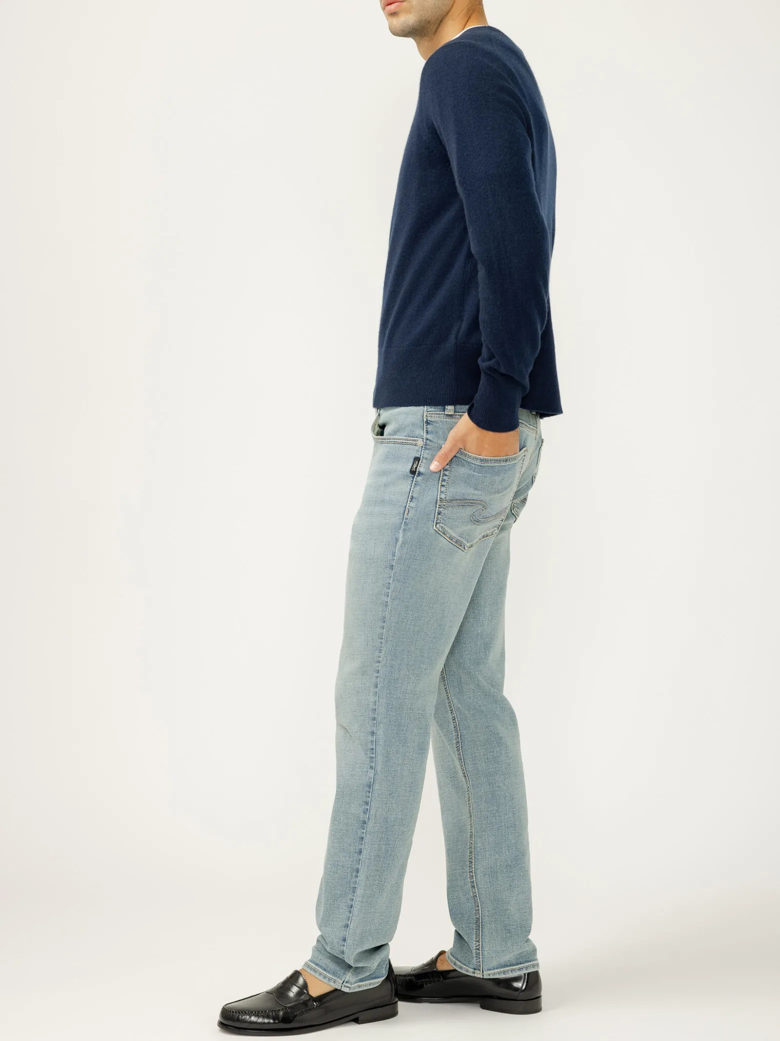 Eddie Relaxed Fit Slim Straight Leg Luxe Heritage Jeans