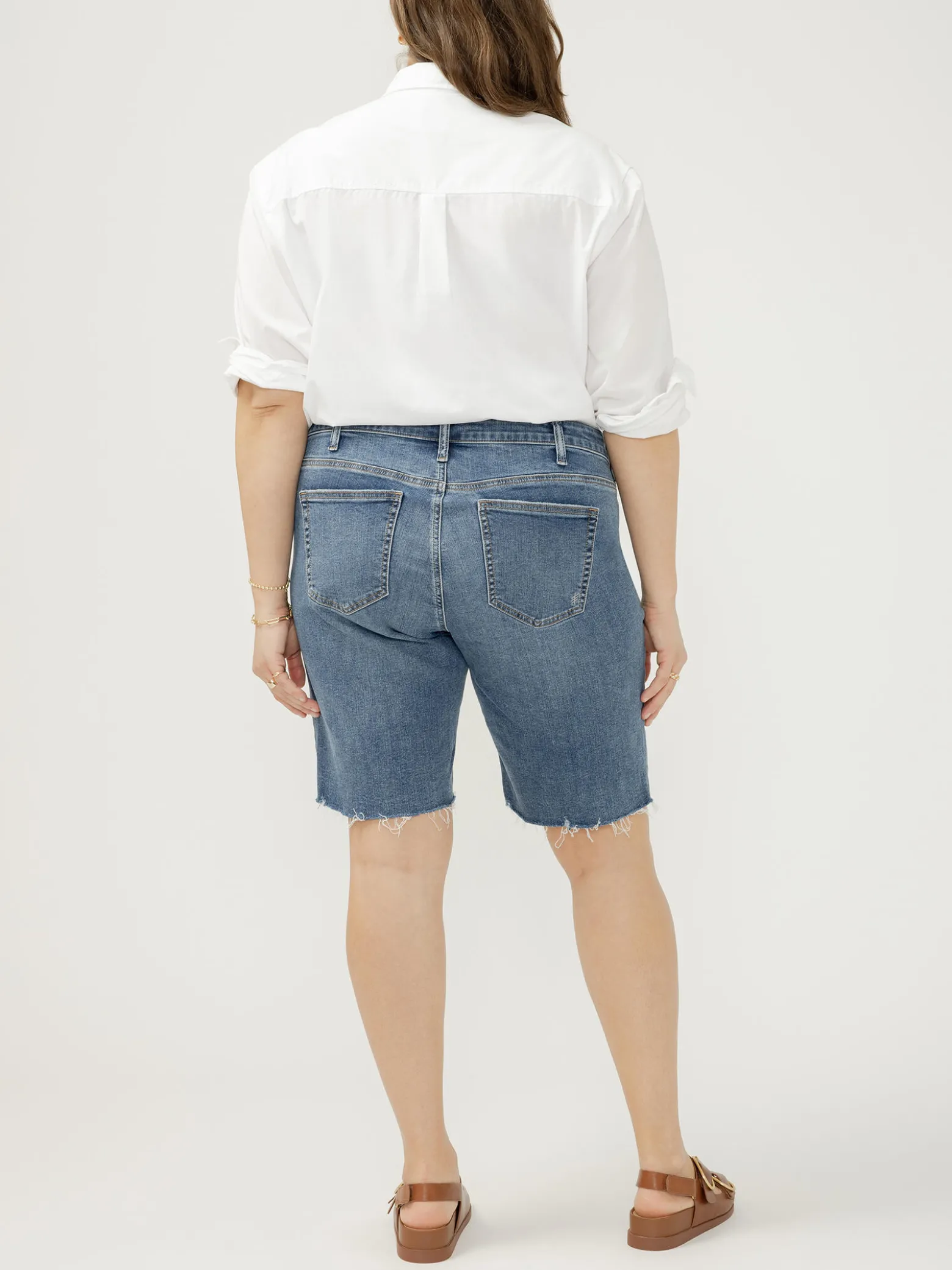 Elyse Mid Rise Bermuda Shorts Plus Size