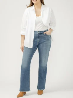 Elyse Mid Rise Bootcut Jeans Plus Size