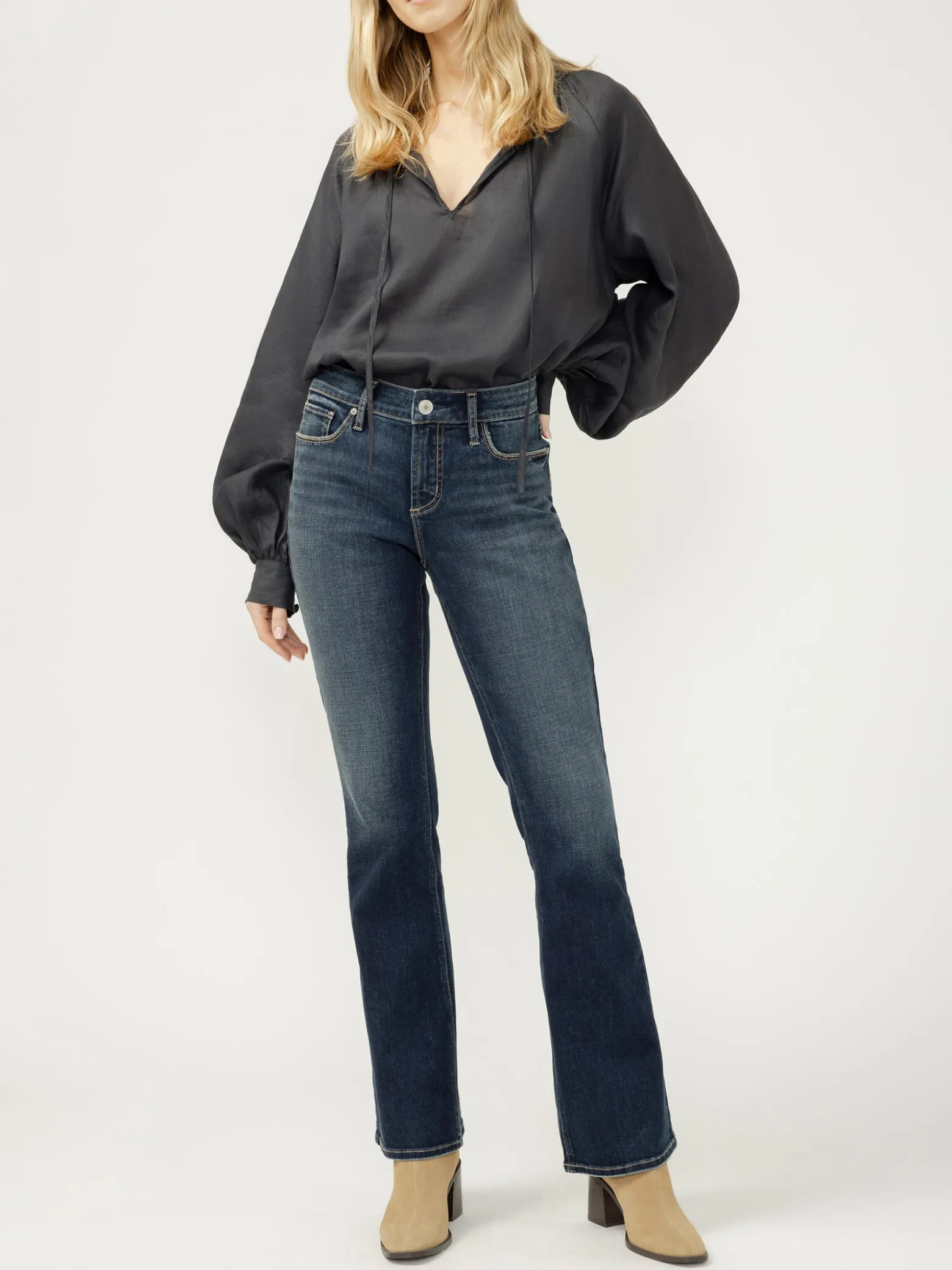 Elyse Mid Rise Bootcut Luxe Stretch Jeans