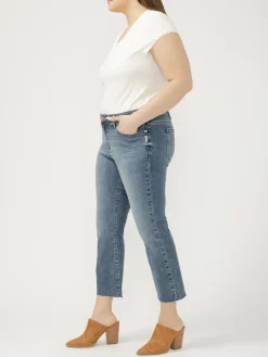 Elyse Mid Rise Kick Flare Luxe Stretch Jeans Plus Size