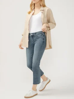 Elyse Mid Rise Kick Flare Luxe Stretch Jeans