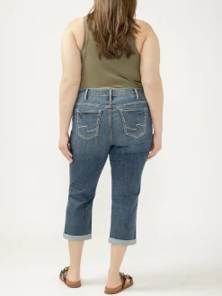 Elyse Mid Rise Luxe Stretch Capri Plus Size