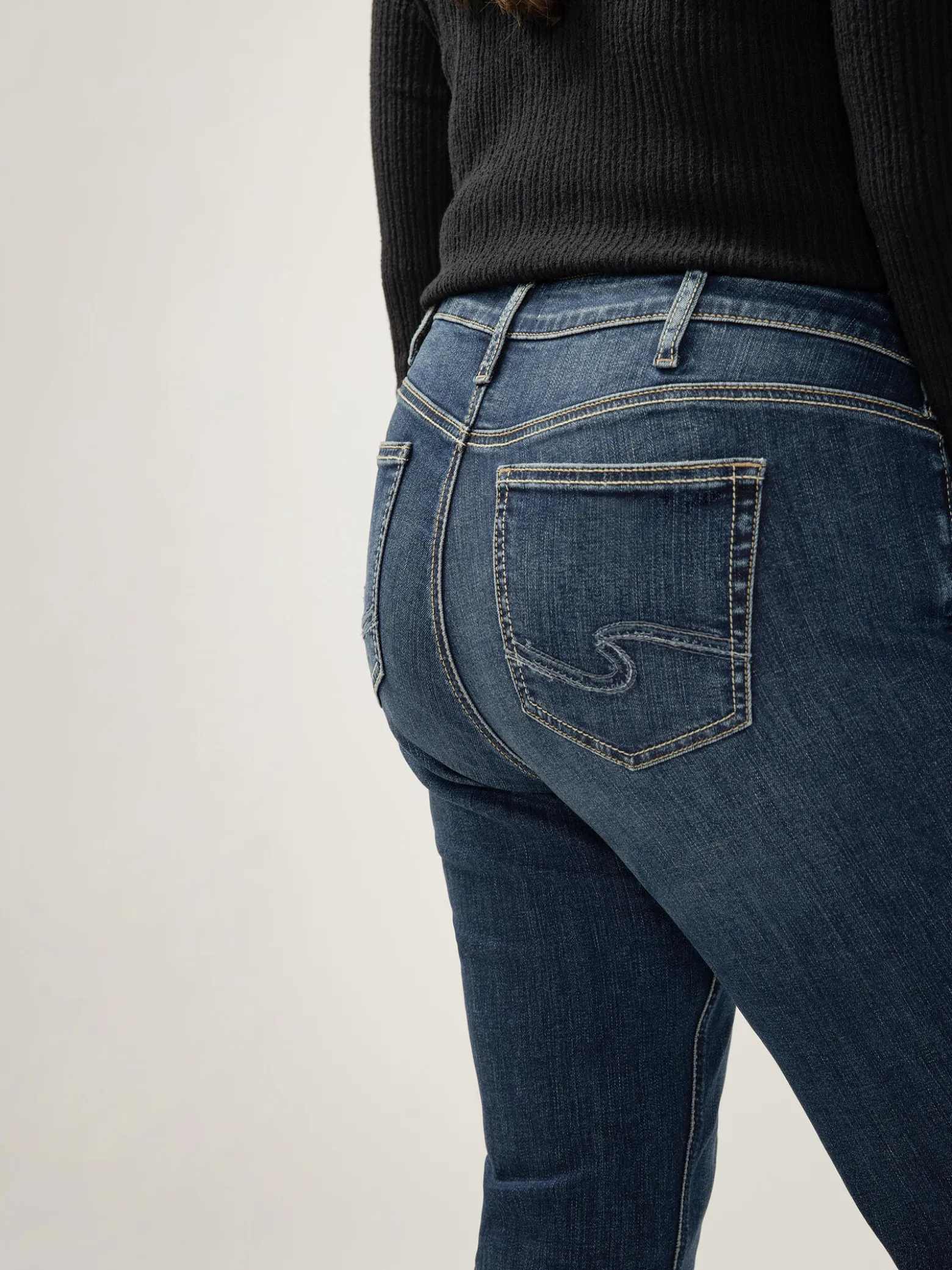 Elyse Mid Rise Skinny Cropped Luxe Stretch Jeans Plus Size