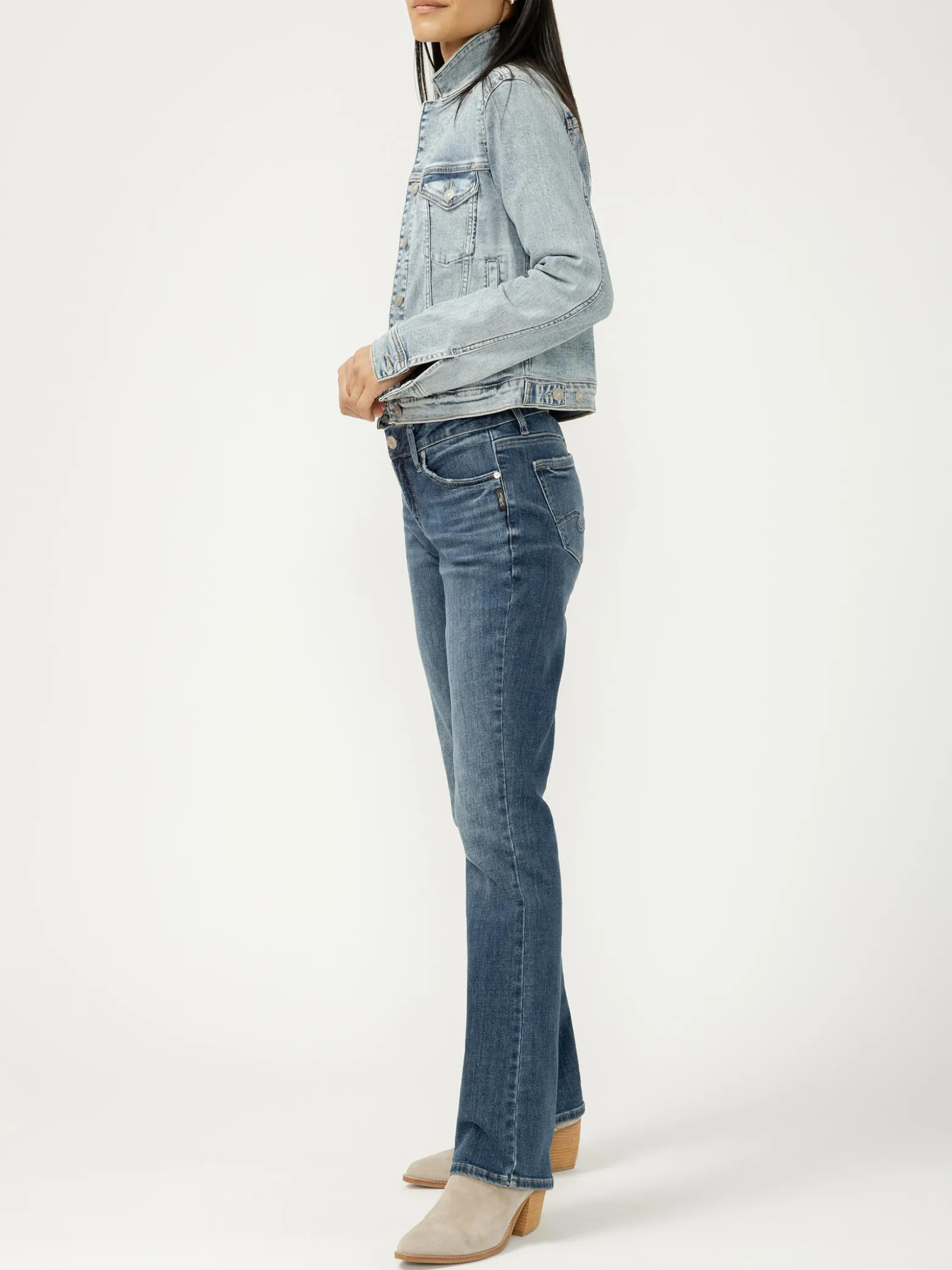 Elyse Mid Rise Slim Bootcut Jeans