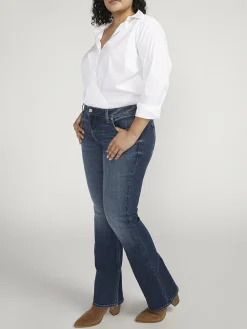 Elyse Mid Rise Slim Bootcut Jeans Plus Size