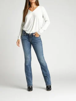 Elyse Mid Rise Slim Bootcut Jeans