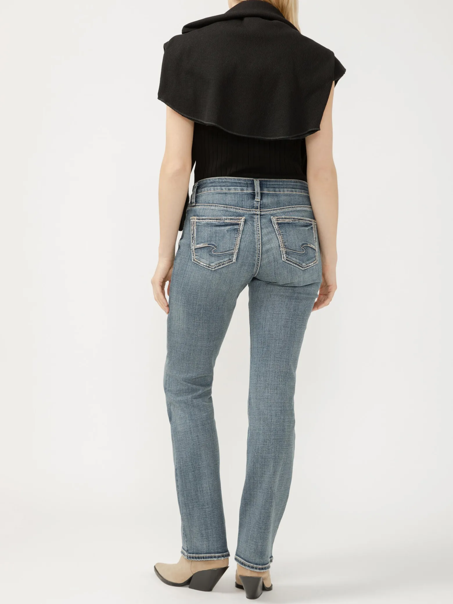 Elyse Mid Rise Slim Bootcut Luxe Stretch Jeans