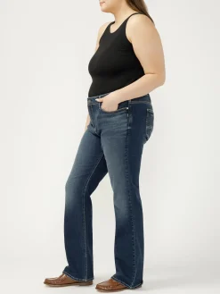 Elyse Mid Rise Slim Bootcut Luxe Stretch Jeans Plus Size