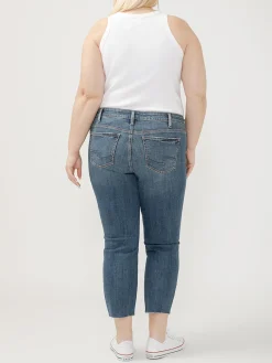 Elyse Mid Rise Straight Leg Ankle Jeans Plus Size
