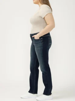 Elyse Mid Rise Straight Leg Luxe Stretch Jeans