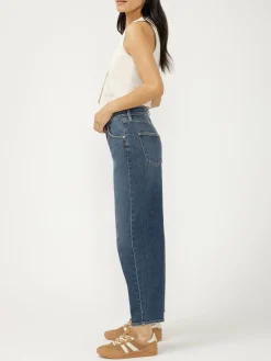 High Rise Barrel Leg Jeans